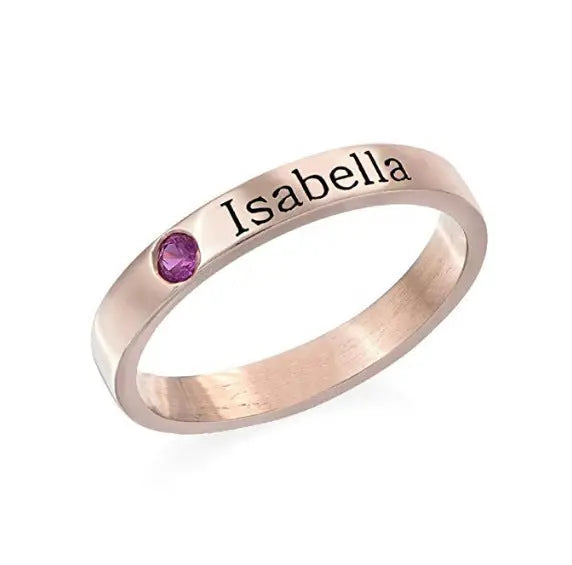 S925 ring lettering couple personalized name customization