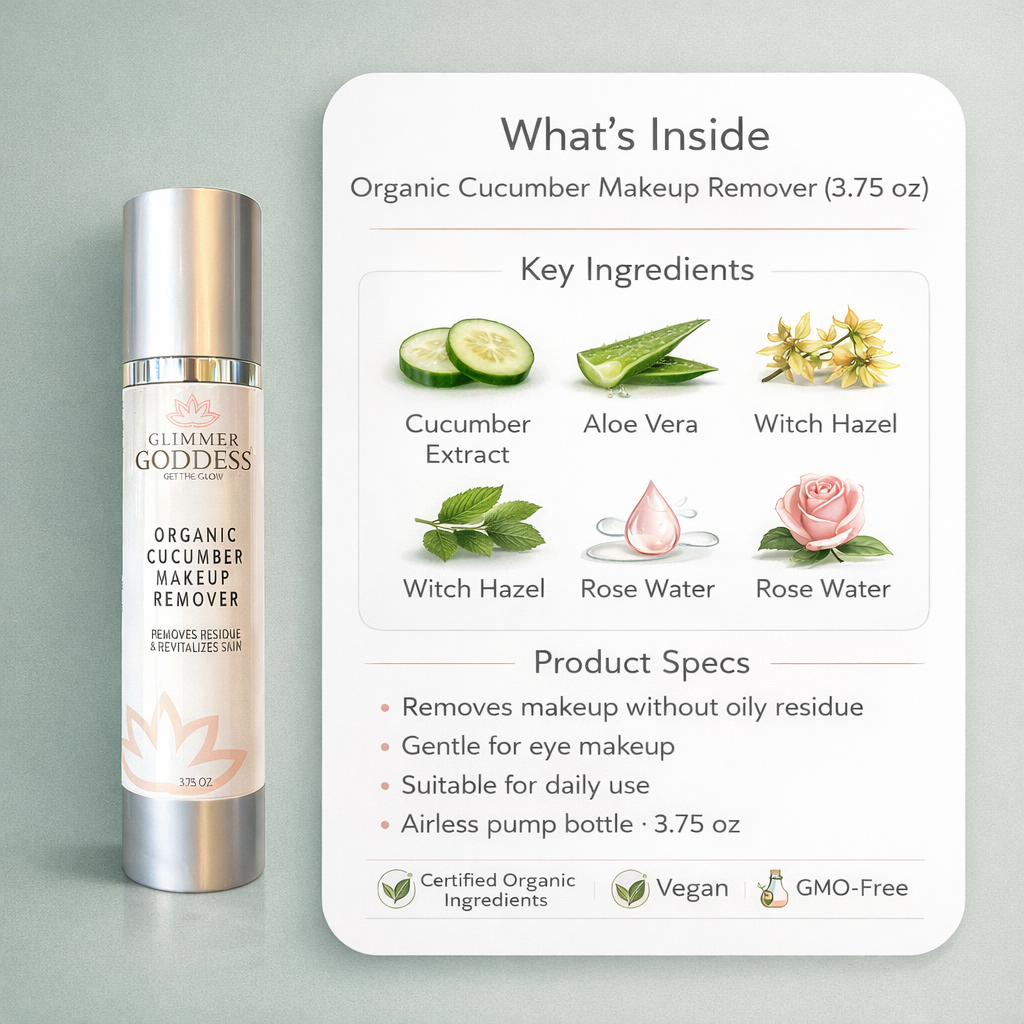 Organic Cucumber Makeup Remover – No Oily Residue