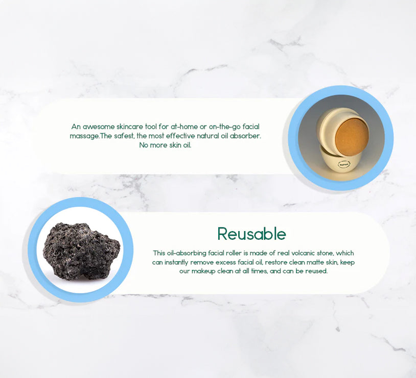 Volcanic Stone Oil-Absorbing Face Roller