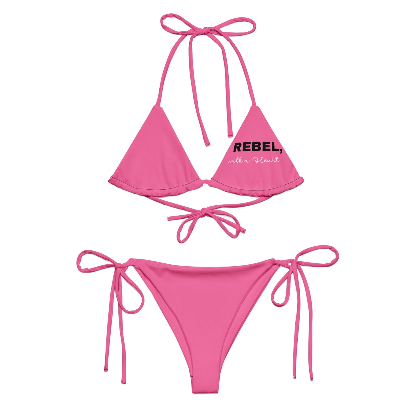 All-over print recycled string bikini