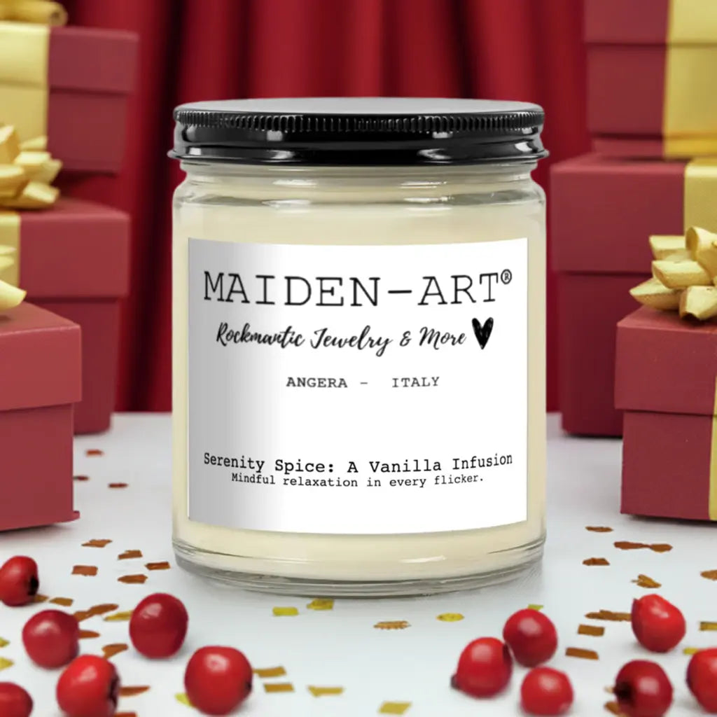 Serenity Spice: A Vanilla Infusion - Candle for Mindfulness & Meditation - aromatherapy candle