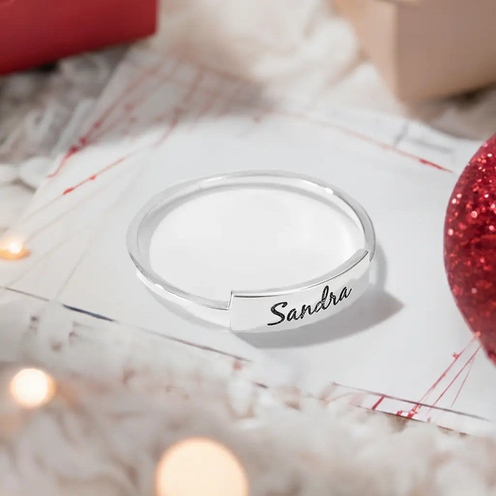 Full Silver Name-1 Ring - silver ring
