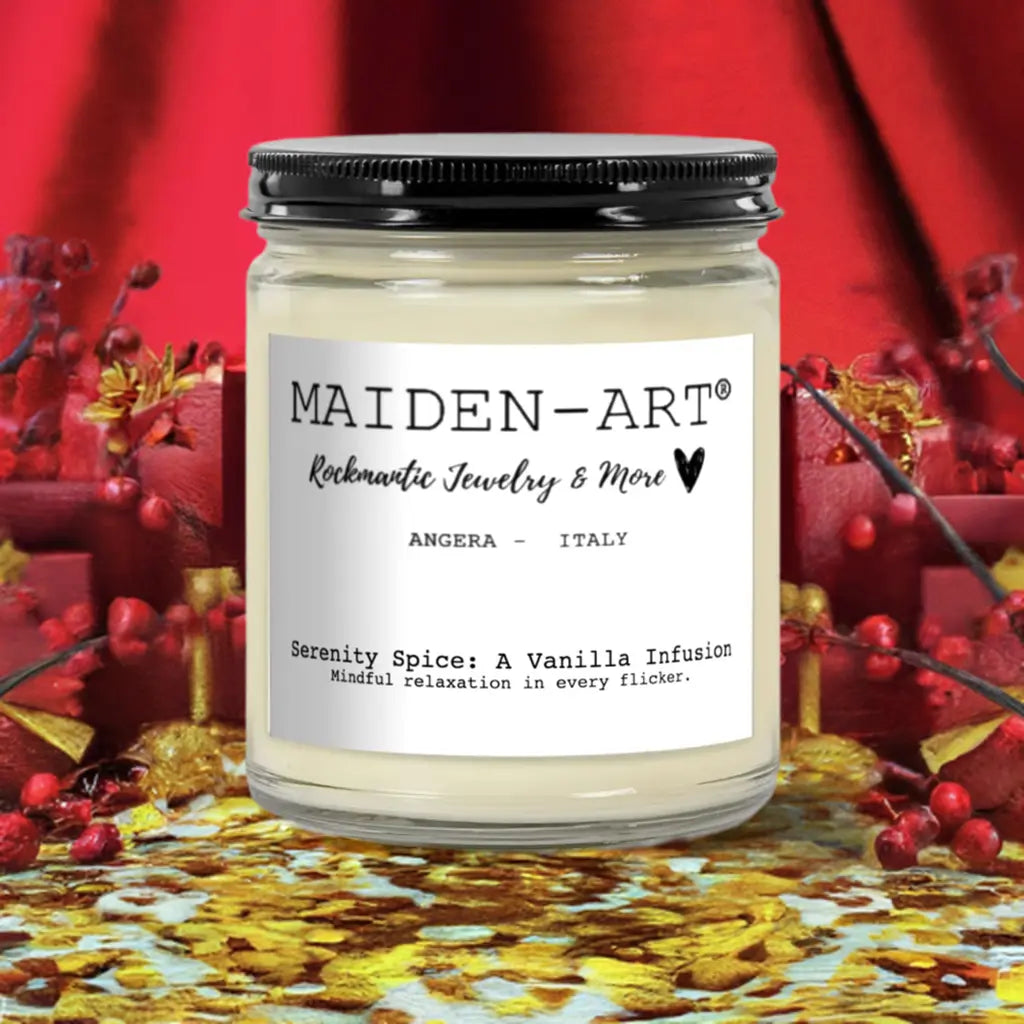 Serenity Spice: A Vanilla Infusion - Candle for Mindfulness & Meditation - aromatherapy candle