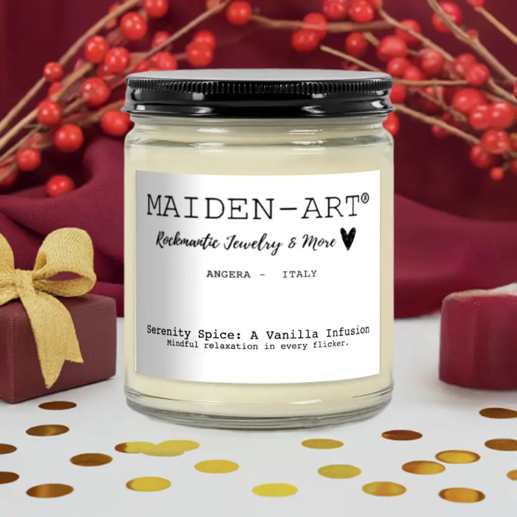 Serenity Spice: A Vanilla Infusion - Candle for Mindfulness & Meditation - aromatherapy candle